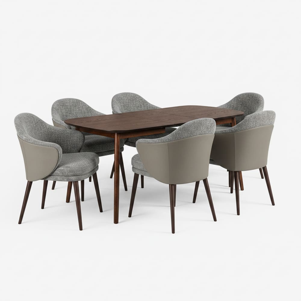 Комплект Стол Грац нераздвижной + стулья Макао с кантом 6&nbspшт