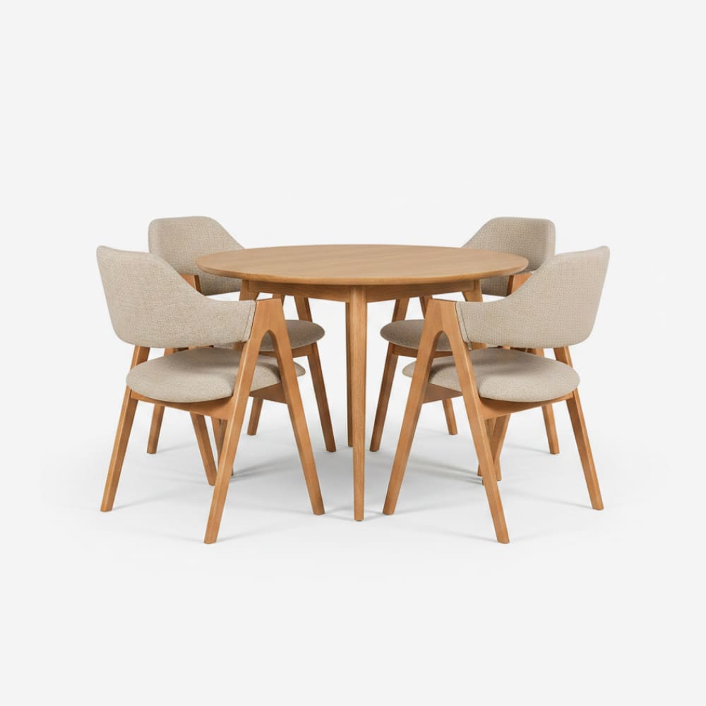 Комплект Стол Грац нераздвижной + стулья Ральф 4&nbspшт