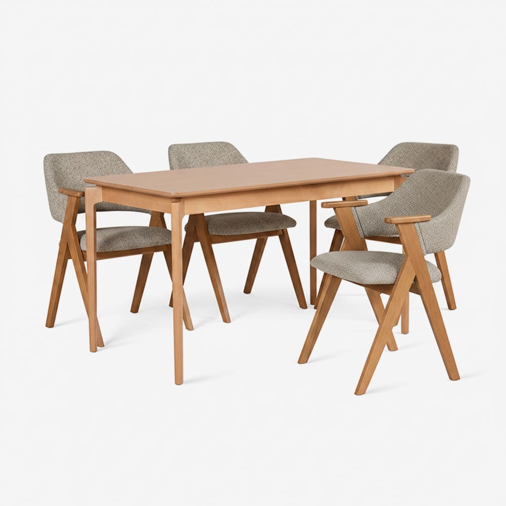 Комплект Стол Комфорт нераздвижной + стулья Рут с кантом 4&nbspшт